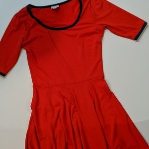 LulaRoe medium red Nicole Dress